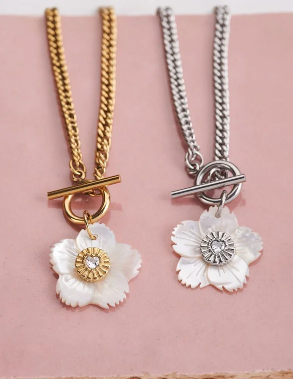 My Jewellery Necklace white flower Summer MJ07216