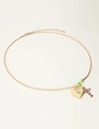 My Jewellery Necklace with charms and green lock MJ08348