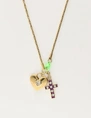 My Jewellery Necklace with charms and green lock MJ08348