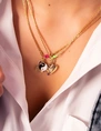My Jewellery Necklace with charms and green lock MJ08348