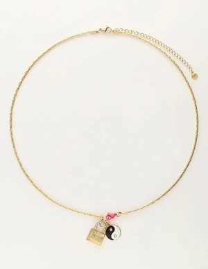 My Jewellery Necklace with charms and pink lock MJ08349