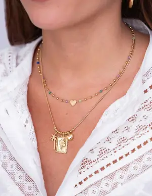 My Jewellery Necklace with heart & beads MJ10776