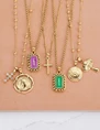 My Jewellery Necklace with purple amour enamel MJ07824