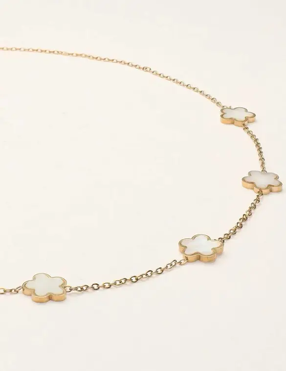 My Jewellery Necklaces 5 flowers pearl MJ10057