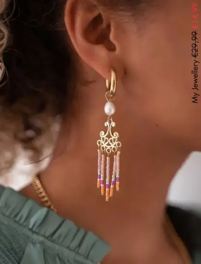 My Jewellery Oorbellen met parel en kralen
