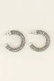 My Jewellery Oorbellen zilver strass rond MJ04266