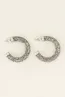 My Jewellery Oorbellen zilver strass rond MJ04266