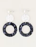 My Jewellery Oorhangers rond met blauwe glitters Zilver ONESIZE MJ026021500
