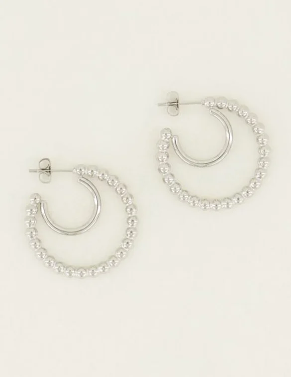 My Jewellery Oorringen bolletjes dubbel MJ04902