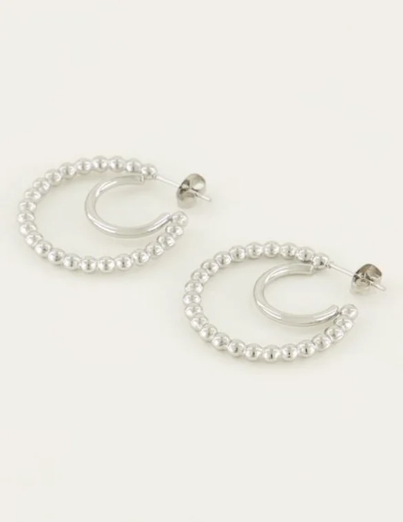My Jewellery Oorringen bolletjes dubbel MJ04902