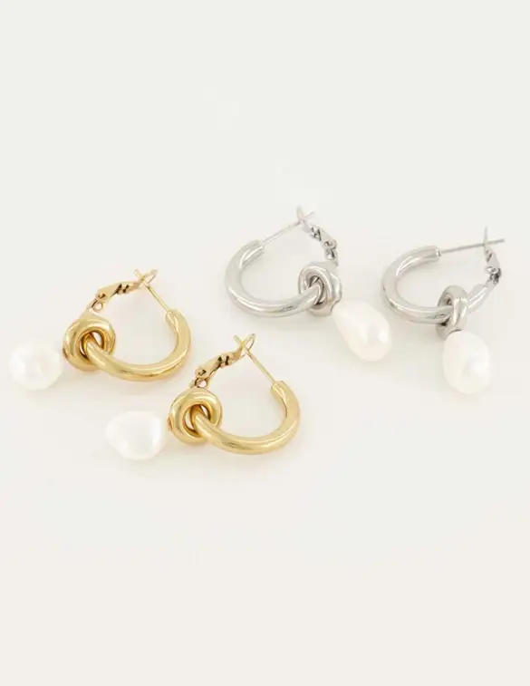 My Jewellery Oorringen met parel MJ01870