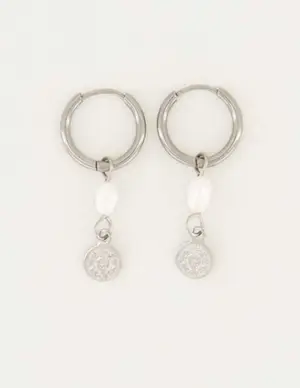 My Jewellery Oorringen parel en munt MJ05377