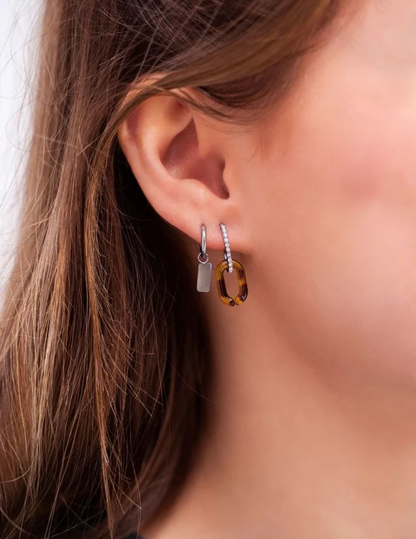 My Jewellery Oorringen rechthoek MJ04656
