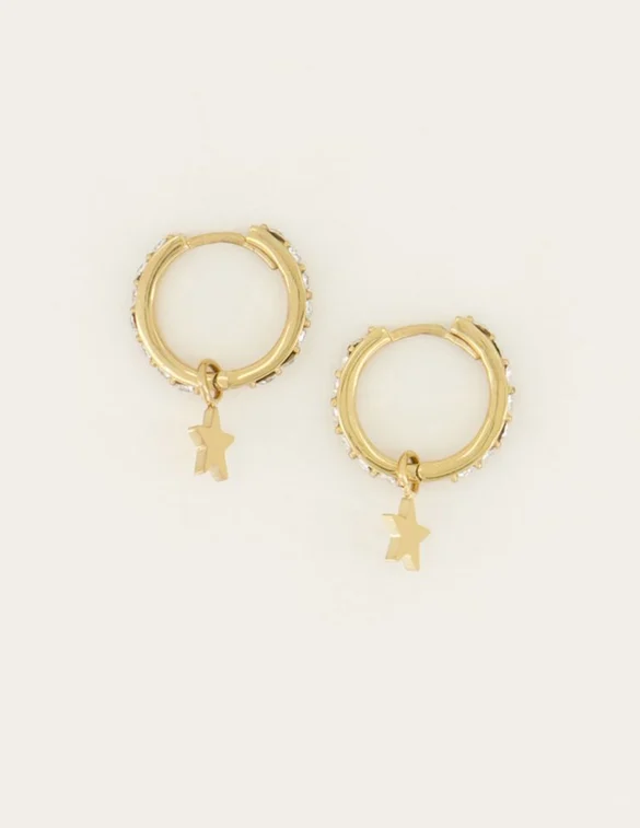 My Jewellery Oorringen ster & strass MJ04235