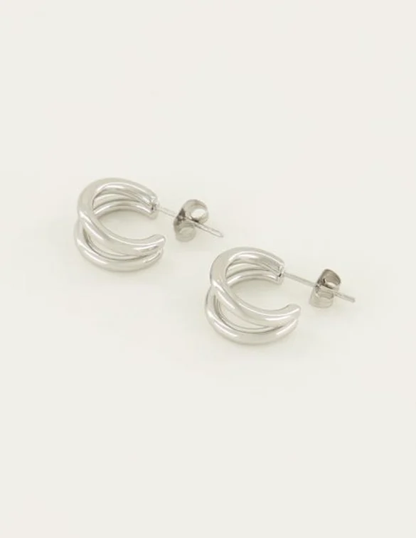 My Jewellery Oorringen twee lagen MJ04906