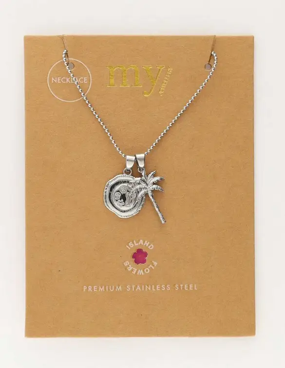 My Jewellery palmtree and coin necklace MJ10805