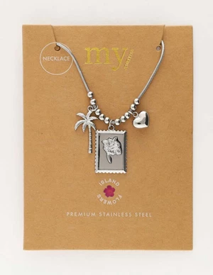 My Jewellery palmtree island flower necklace MJ10804