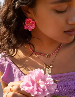 My Jewellery palmtree island flower necklace MJ10804