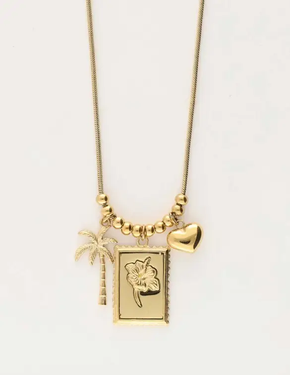 My Jewellery palmtree island flower necklace MJ10804