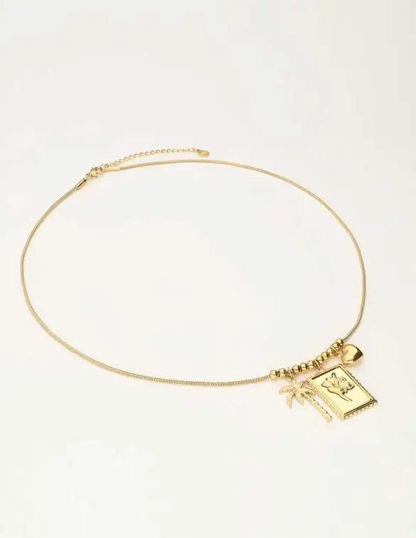 My Jewellery palmtree island flower necklace MJ10804