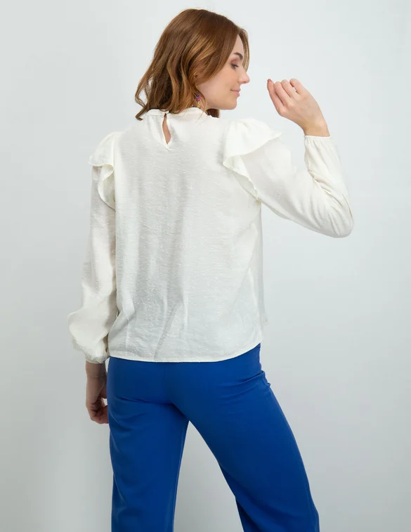 My Jewellery Pintuck LS top MJ07873