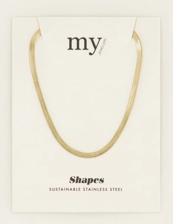 My Jewellery Platte schakelketting dun MJ04930