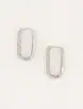 My Jewellery Rechthoekige oorhangers met steentjes MJ05574