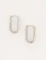 My Jewellery Rechthoekige oorhangers met steentjes MJ05574