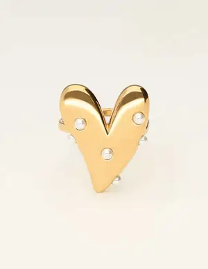 My Jewellery Ring big heart with pearls MJ09319