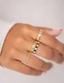 My Jewellery Ring clear & black stone MJ09222