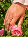 My Jewellery Ring clover pink agate MJ13745