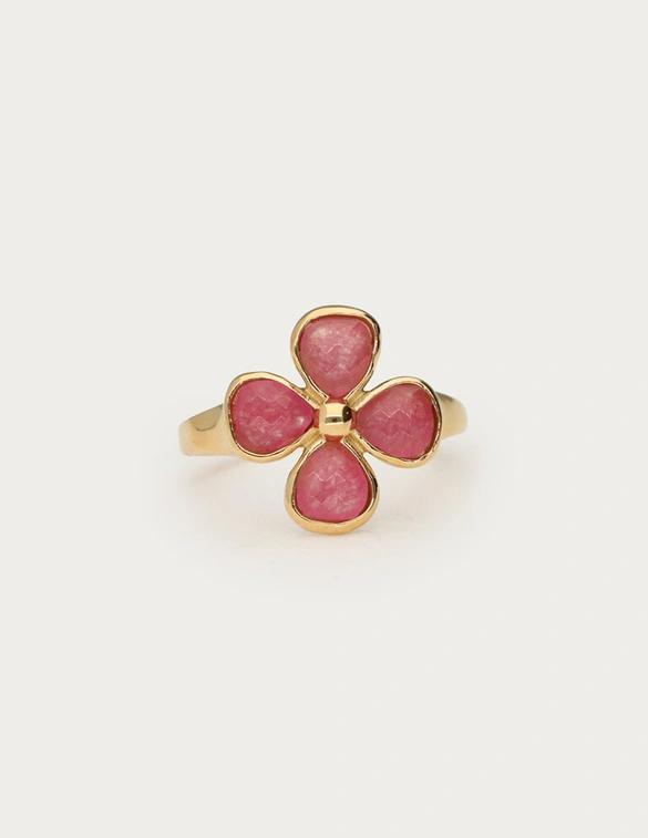 My Jewellery Ring clover pink agate MJ13745