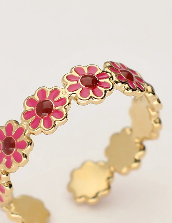 My Jewellery Ring daisy red big MJ11236
