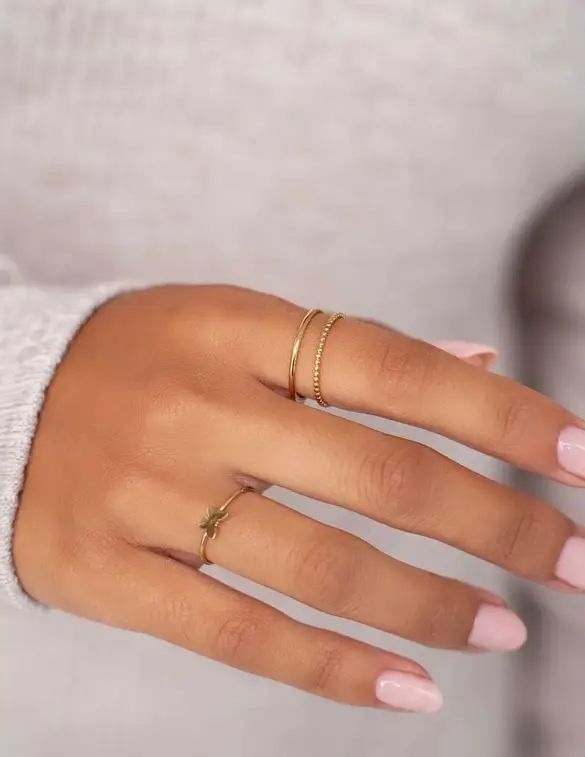 My Jewellery Ring double solid and dots MJ09058