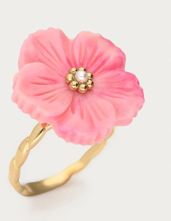 My Jewellery Ring pink shell flower OS MJ13741
