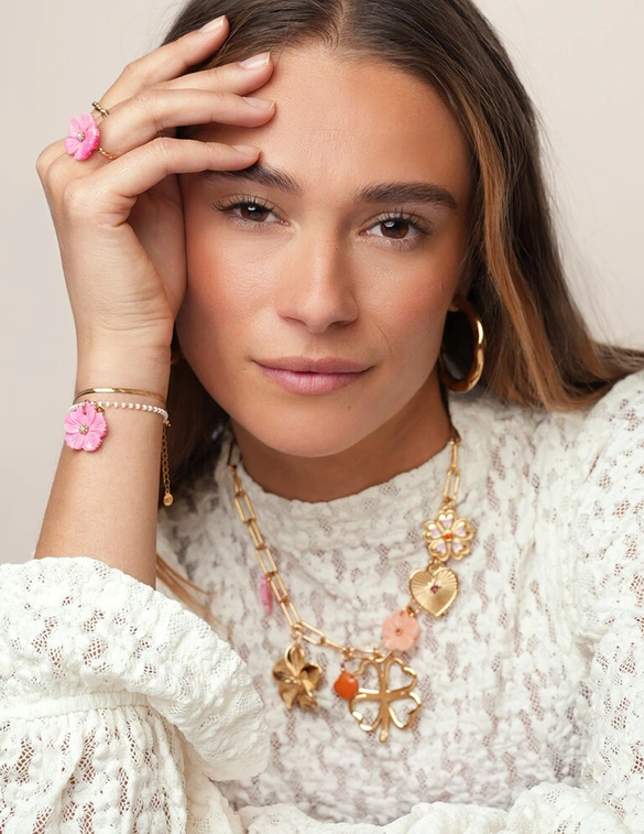 My Jewellery Ring pink shell flower OS MJ13741