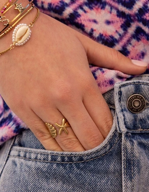 My Jewellery Ring statement shell & starfish MJ10775