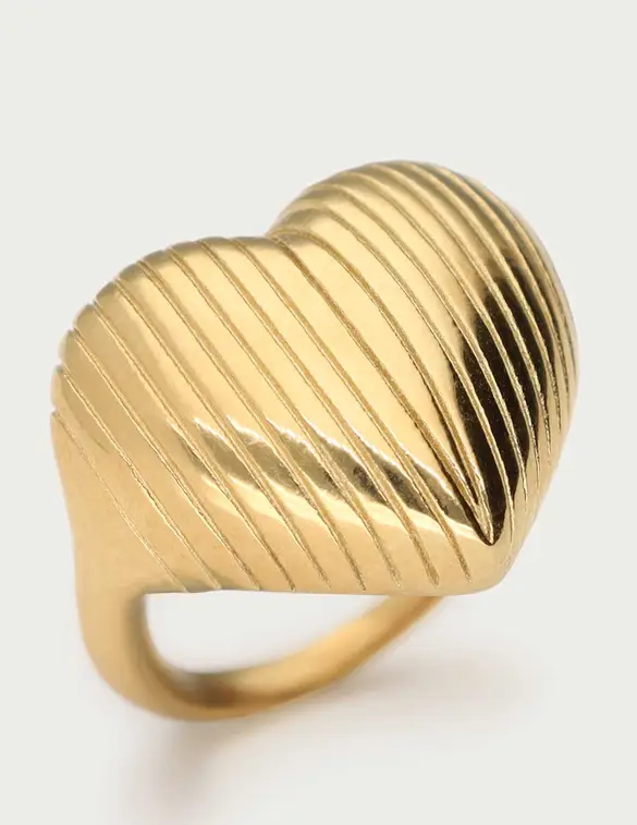 My Jewellery Ring stripe heart OS MJ13128