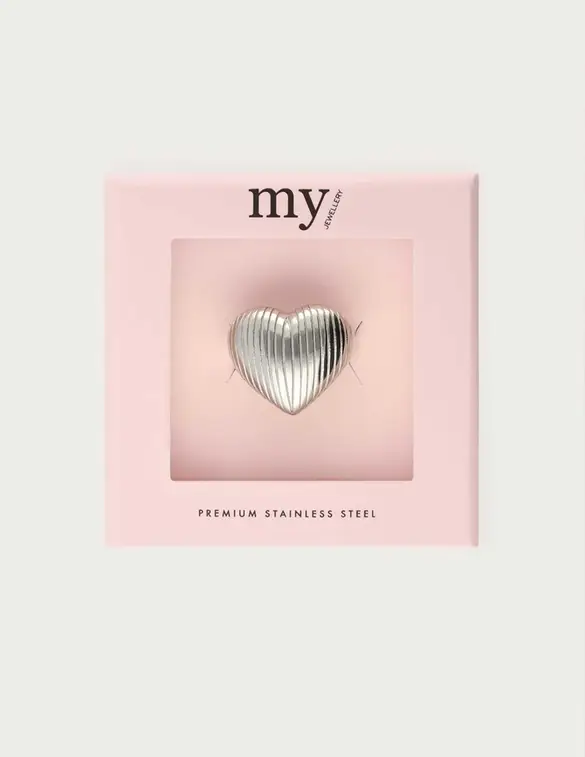 My Jewellery Ring stripe heart OS MJ13128