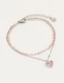 My Jewellery Roze kralenarmbandje met hartje MJ05110