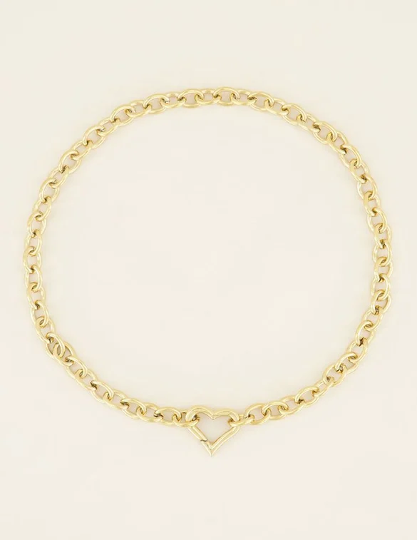 My Jewellery Schakelketting met hartjes slu MJ04068