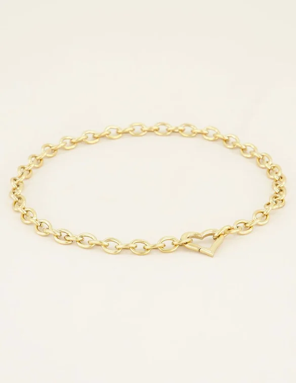 My Jewellery Schakelketting met hartjes slu MJ04068
