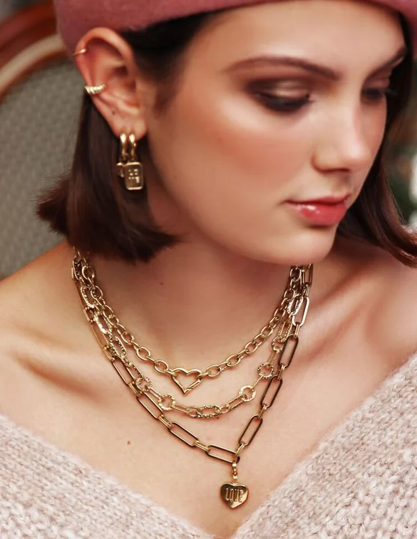 My Jewellery Schakelketting met hartjes slu MJ04068