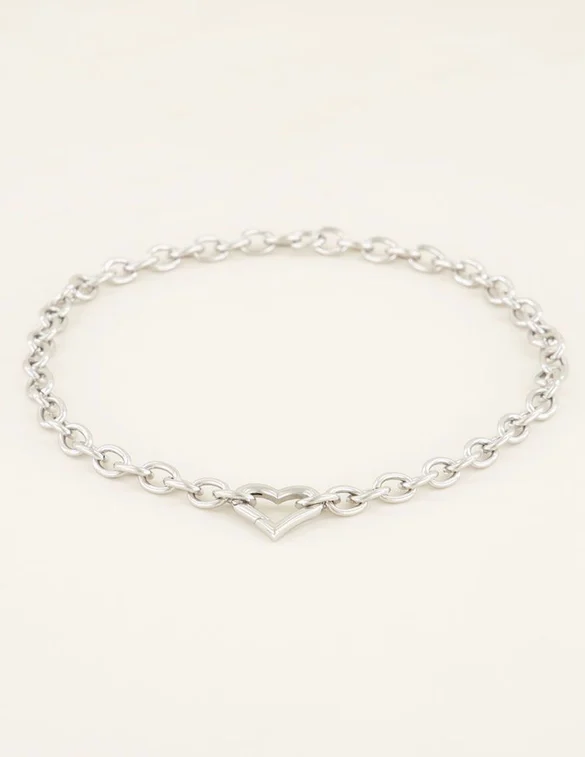 My Jewellery Schakelketting met hartjes slu MJ04068