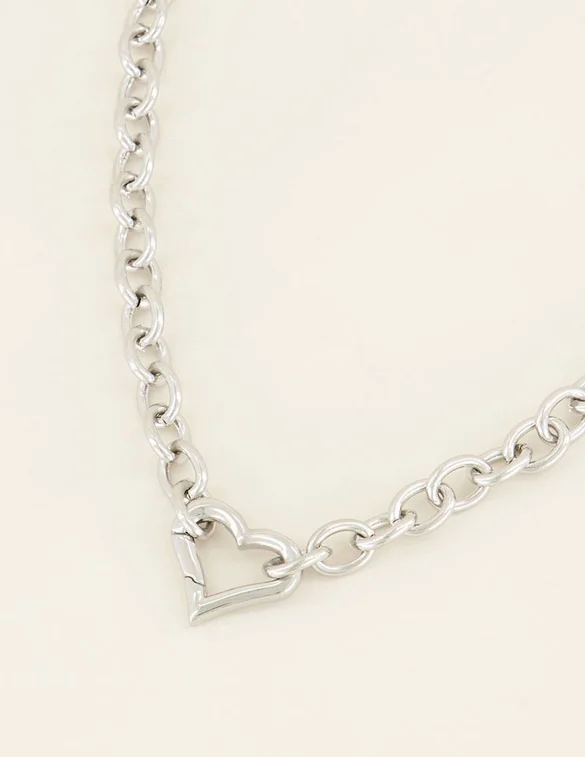 My Jewellery Schakelketting met hartjes slu MJ04068