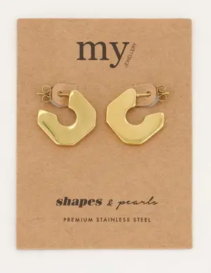 My Jewellery Shapes oorhangers plat vierkant MJ05460