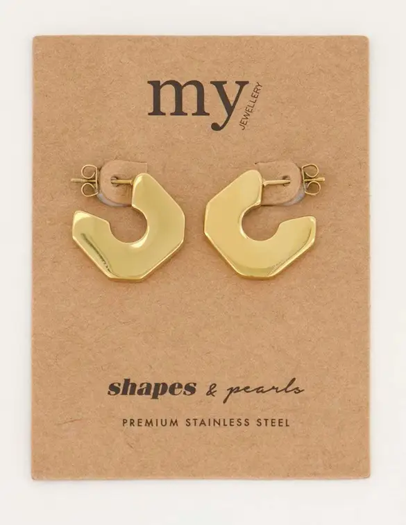 My Jewellery Shapes oorhangers plat vierkant MJ05460