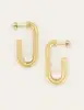 My Jewellery Shapes oorhangers rechthoek parel MJ05664