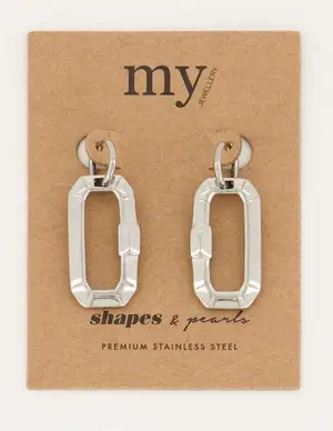 My Jewellery Shapes oorringen rechthoek groot MJ05563