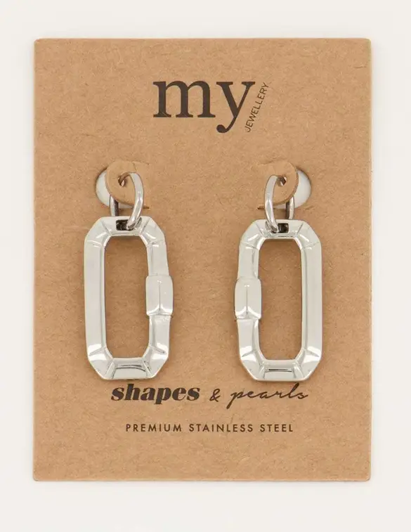 My Jewellery Shapes oorringen rechthoek groot MJ05563